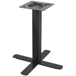 Peter Meier Positano X-Style Square Column Table Base, 26" X 26" Spread, 28-1/2" Height. Indoor/Outdoor Rated, PronToe Compatible, Black