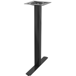 Peter Meier Positano X-Style Square Column End Style Table Base, 3-3/8" X 26" Spread, 40-1/4" Height. Indoor/Outdoor Rated, PronToe Compatible, Black