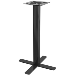Peter Meier Positano X-Style Square Column Table Base, 26" X 26" Spread, 40-1/4" Height. Indoor/Outdoor Rated, PronToe Compatible, Black
