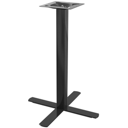 Peter Meier Positano X-Style Square Column Table Base, 30" X 30" Spread, 40-1/4" Height. Indoor/Outdoor Rated, PronToe Compatible, Black