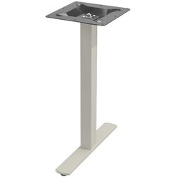 Peter Meier Positano X-Style Square Column End Style Table Base, 3" X 22" Spread, 28-1/2" Height. Indoor/Outdoor Rated, PronToe Compatible, Taupe