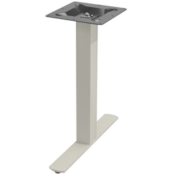 Peter Meier Positano X-Style Square Column End Style Table Base, 3-3/8" X 26" Spread, 28-1/2" Height. Indoor/Outdoor Rated, PronToe Compatible, Taupe