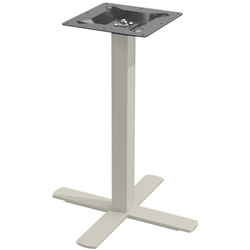 Peter Meier Positano X-Style Square Column Table Base, 22" X 22" Spread, 28-1/2" Height. Indoor/Outdoor Rated, PronToe Compatible, Taupe