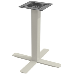 Peter Meier Positano X-Style Square Column Table Base, 26" X 26" Spread, 28-1/2" Height. Indoor/Outdoor Rated, PronToe Compatible, Taupe