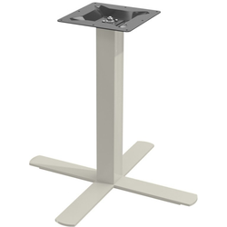 Peter Meier Positano X-Style Square Column Table Base, 30" X 30" Spread, 28-1/2" Height. Indoor/Outdoor Rated, PronToe Compatible, Taupe