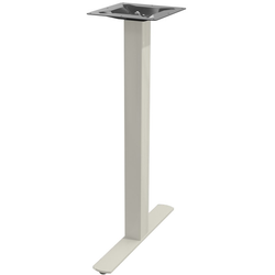 Peter Meier Positano X-Style Square Column End Style Table Base, 3-3/8" X 26" Spread, 40-1/4" Height. Indoor/Outdoor Rated, PronToe Compatible, Taupe