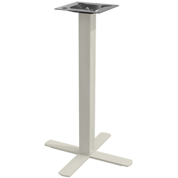 Peter Meier Positano X-Style Square Column Table Base, 26" X 26" Spread, 40-1/4" Height. Indoor/Outdoor Rated, PronToe Compatible, Taupe