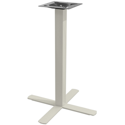 Peter Meier Positano X-Style Square Column Table Base, 30" X 30" Spread, 40-1/4" Height. Indoor/Outdoor Rated, PronToe Compatible, Taupe