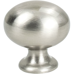 Berenson Emerling Brushed Nickel Knob, 1-3/8" Length x 31/32" Width x 1-3/8" Projection