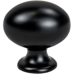 Berenson Emerling Matte Black Knob, 1-3/8" Length x 31/32" Width x 1-3/8" Projection