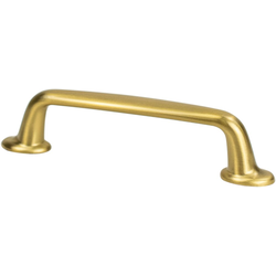 Berenson Emerling 3-3/4" Center to Center Modern Brushed Gold Pull, 4-7/8" Length x 21/32" Width x 1-5/32" Projection