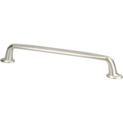 Berenson Emerling 6-5/16" Center to Center Brushed Nickel Pull, 7-3/8" Length x 21/32" Width x 1-5/32" Projection