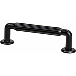 25% OFF Berenson Cannelee 3-3/4" (96mm) Center to Center Matte Black Cabinet Pull, 4-21/32" Length x 7/8" Width x 1-11/32" Projection