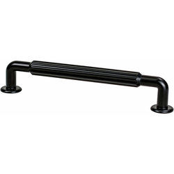 25% OFF Berenson Cannelee 6-5/16" (160mm) Center to Center Matte Black Cabinet Pull, 7-7/32" Length x 29/32" Width x 1-13/32" Projection