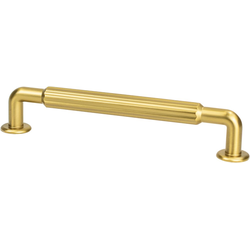 25% OFF Berenson Cannelee 6-5/16" (160mm) Center to Center Modern Brushed Gold Cabinet Pull, 7-7/32" Length x 29/32" Width x 1-13/32" Projection
