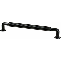 25% OFF Berenson Cannelee 8-13/16" (224mm) Center to Center Matte Black Cabinet Pull, 9-3/4" Length x 15/16" Width x 1-1/2" Projection
