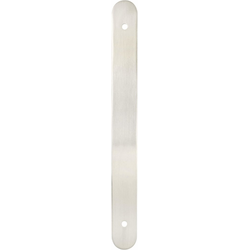 Berenson Galloway 8-13/16" (224mm) Center to Center Brushed Nickel Round Backplate for Pulls, 11-3/16" Length x 1-3/16" Width x 3/32" Projection
