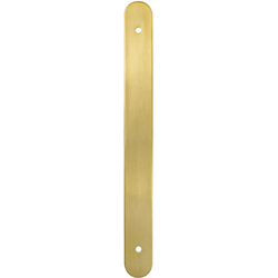 Berenson Galloway 8-13/16" (224mm) Center to Center Modern Brushed Gold Round Backplate for Pulls, 11-3/16" Length x 1-3/16" Width x 3/32" Projection