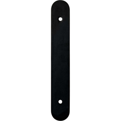 Berenson Galloway 5-1/16" (128mm) Center to Center Matte Black Round Backplate for Pulls, 7-13/32" Length x 1-3/16" Width x 3/32" Projection