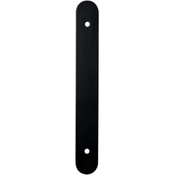 Berenson Galloway 6-5/16" (160mm) Center to Center Matte Black Round Backplate for Pulls, 8-21/32" Length x 1-3/16" Width x 3/32" Projection