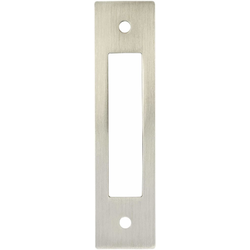 Berenson Statler 3-3/4" (96mm) Center to Center Brushed Nickel Cutout Backplate for Pulls, 4-13/16" Length x 1-3/16" Width x 3/32" Projection