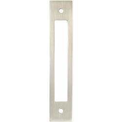 Berenson Statler 5-1/16" (128mm) Center to Center Brushed Nickel Cutout Backplate for Pulls, 6-3/32" Length x 1-3/16" Width x 3/32" Projection