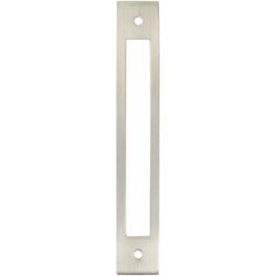 Berenson Statler 6-5/16" (160mm) Center to Center Brushed Nickel Cutout Backplate for Pulls, 7-13/32" Length x 1-3/16" Width x 3/32" Projection