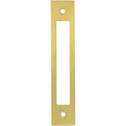 Berenson Statler 5-1/16" (128mm) Center to Center Modern Brushed Gold Cutout Backplate for Pulls, 6-3/32" Length x 1-3/16" Width x 3/32" Projection