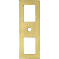 Berenson Statler Modern Brushed Gold Cutout Backplate for Knobs, 3-9/32" Length x 1-3/16" Width x 3/32" Projection