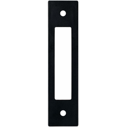 Berenson Statler 3-3/4" (96mm) Center to Center Matte Black Cutout Backplate for Pulls, 4-13/16" Length x 1-3/16" Width x 3/32" Projection
