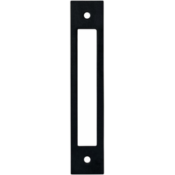 Berenson Statler 5-1/16" (128mm) Center to Center Matte Black Cutout Backplate for Pulls, 6-3/32" Length x 1-3/16" Width x 3/32" Projection