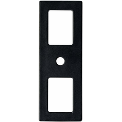 Berenson Statler Matte Black Cutout Backplate for Knobs, 3-9/32" Length x 1-3/16" Width x 3/32" Projection