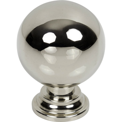 Jeffrey Alexander Davis Polished Nickel Round Cabinet Knob, 1-1/8" Diameter x 1-1/2" Projection
