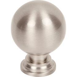 Jeffrey Alexander Davis Satin Nickel Round Cabinet Knob, 1-1/8" Diameter x 1-1/2" Projection
