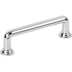 Jeffrey Alexander Davis 3-3/4" (96 mm) Center to Center Polished Chrome Cabinet Pull, 4-1/2" Length x 3/8" Width x 1-1/4" Projection