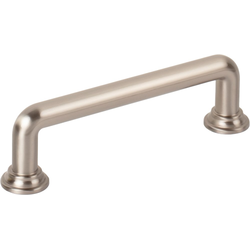 Jeffrey Alexander Davis 3-3/4" (96 mm) Center to Center Satin Nickel Cabinet Pull, 4-1/2" Length x 3/8" Width x 1-1/4" Projection
