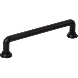 Jeffrey Alexander Davis 5-1/16" (128 mm) Center to Center Matte Black Cabinet Pull, 5-13/16" Length x 3/8" Width x 1-1/4" Projection