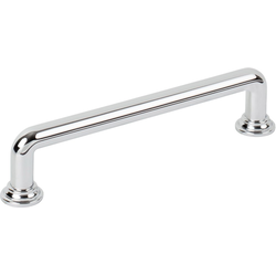 Jeffrey Alexander Davis 5-1/16" (128 mm) Center to Center Polished Chrome Cabinet Pull, 5-13/16" Length x 3/8" Width x 1-1/4" Projection