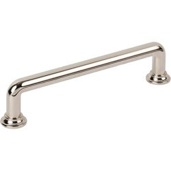 Jeffrey Alexander Davis 5-1/16" (128 mm) Center to Center Polished Nickel Cabinet Pull, 5-13/16" Length x 3/8" Width x 1-1/4" Projection
