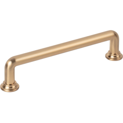 Jeffrey Alexander Davis 5-1/16" (128 mm) Center to Center Satin Bronze Cabinet Pull, 5-13/16" Length x 3/8" Width x 1-1/4" Projection