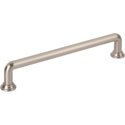 Jeffrey Alexander Davis 6-5/16" (160 mm) Center to Center Satin Nickel Cabinet Pull, 7-1/16" Length x 3/8" Width x 1-1/4" Projection