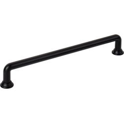 Jeffrey Alexander Davis 7-9/16" (192 mm) Center to Center Matte Black Cabinet Pull, 8-5/16" Length x 3/8" Width x 1-1/4" Projection