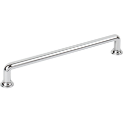 Jeffrey Alexander Davis 7-9/16" (192 mm) Center to Center Polished Chrome Cabinet Pull, 8-5/16" Length x 3/8" Width x 1-1/4" Projection