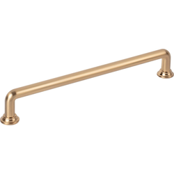 Jeffrey Alexander Davis 7-9/16" (192 mm) Center to Center Satin Bronze Cabinet Pull, 8-5/16" Length x 3/8" Width x 1-1/4" Projection