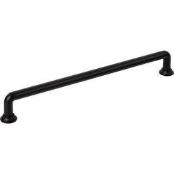 Jeffrey Alexander Davis 8-13/16" (224 mm) Center to Center Matte Black Cabinet Pull, 9-9/16" Length x 3/8" Width x 1-1/4" Projection