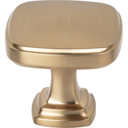 Jeffrey Alexander Fontana Satin Bronze Square Cabinet Knob, 1-3/8" Length x 1-3/8" Width x 1-1/4" Projection