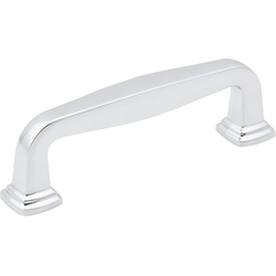 Jeffrey Alexander Fontana 3-3/4" (96 mm) Center to Center Polished Chrome Cabinet Pull, 4-1/2" Length x 1/2" Width x 1-3/8" Projection