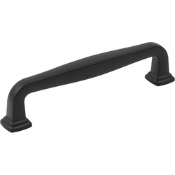 Jeffrey Alexander Fontana 5-1/16" (128 mm) Center to Center Matte Black Cabinet Pull, 5-13/16" Length x 1/2" Width x 1-3/8" Projection