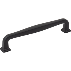 Jeffrey Alexander Fontana 6-5/16" (160 mm) Center to Center Matte Black Cabinet Pull, 7-1/16" Length x 1/2" Width x 1-3/8" Projection