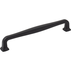 Jeffrey Alexander Fontana 7-9/16" (192 mm) Center to Center Matte Black Cabinet Pull, 8-5/16" Length x 1/2" Width x 1-3/8" Projection